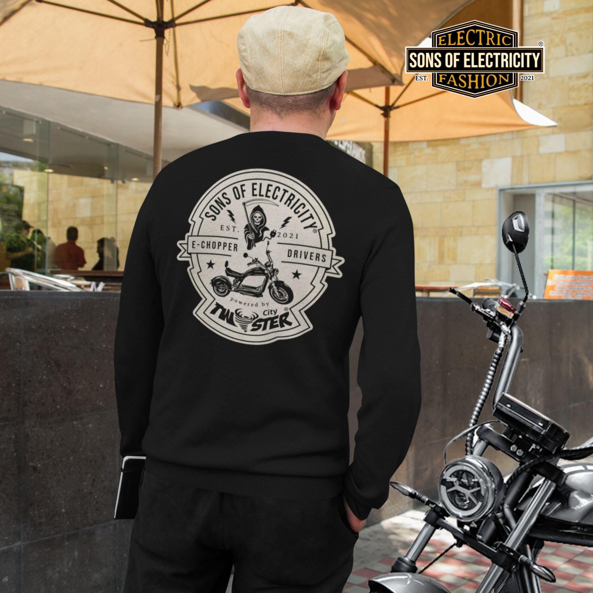 Organic Premium E-Chopper Sweatshirt: SONS OF ELECTRICITY –