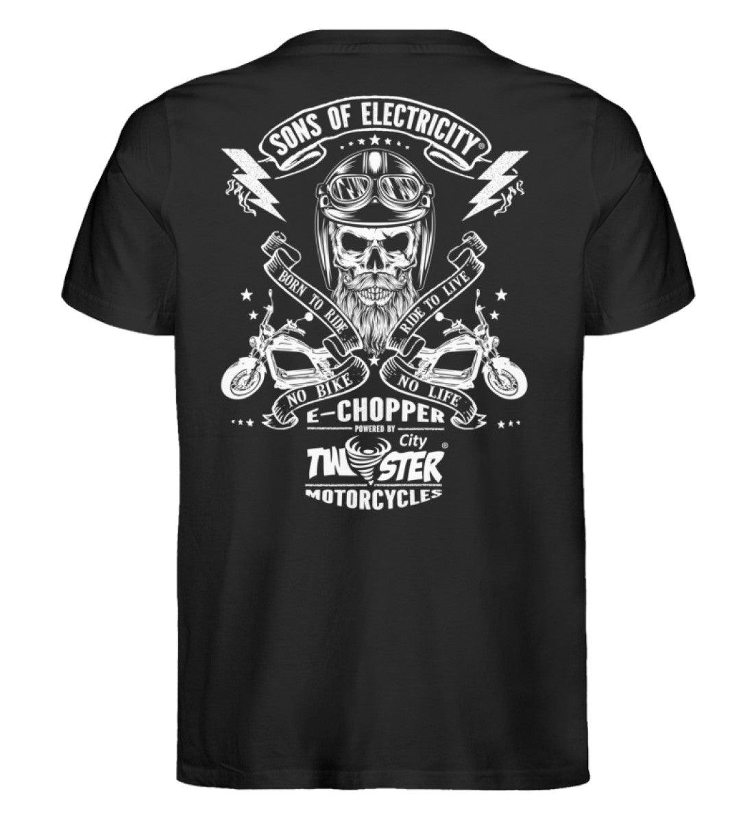 Organic Premium E-Chopper T-Shirt: SONS OF ELECTRICITY- Born