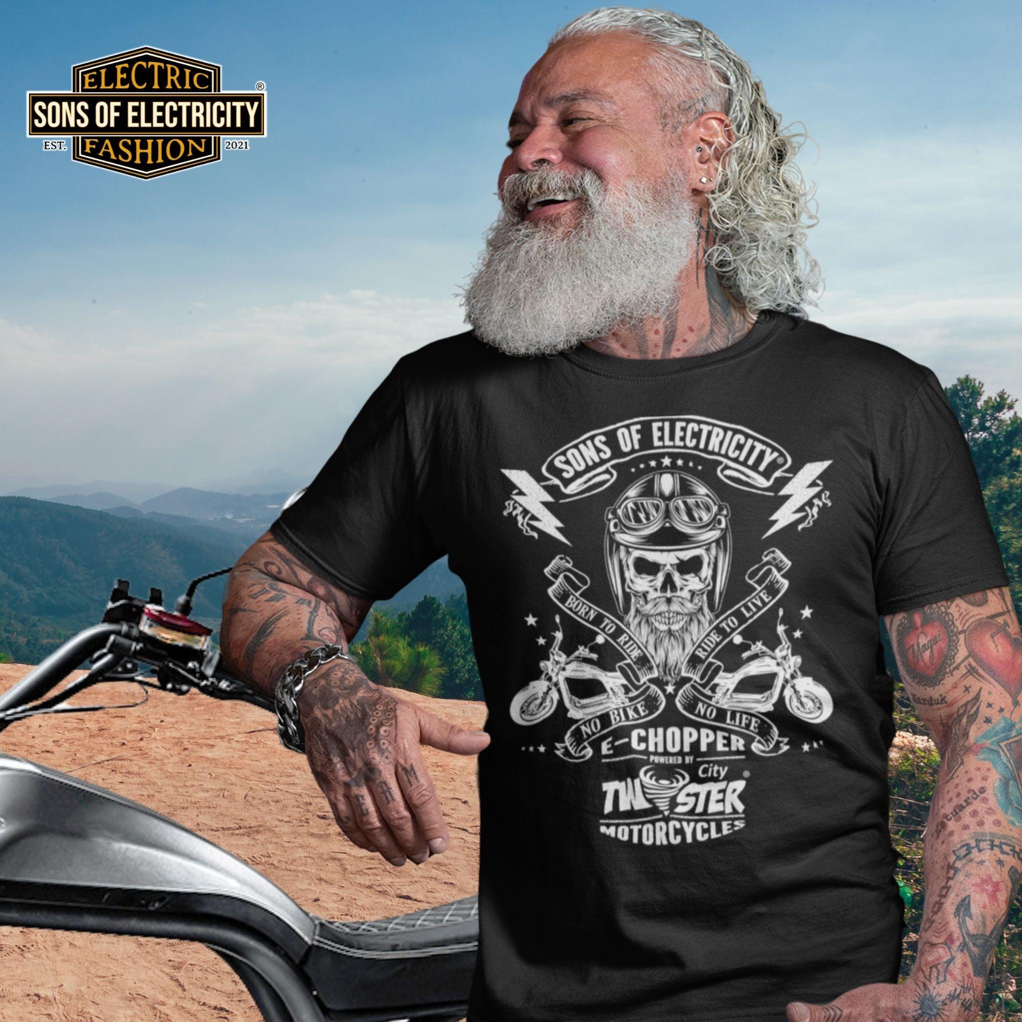Organic Premium E-Chopper T-Shirt: SONS OF ELECTRICITY -