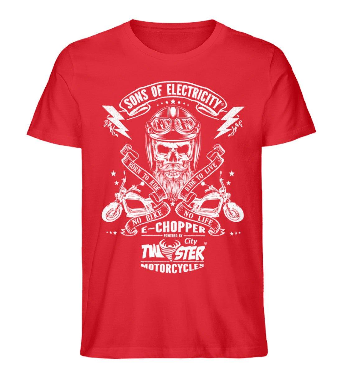 Organic Premium E-Chopper T-Shirt: SONS OF ELECTRICITY -