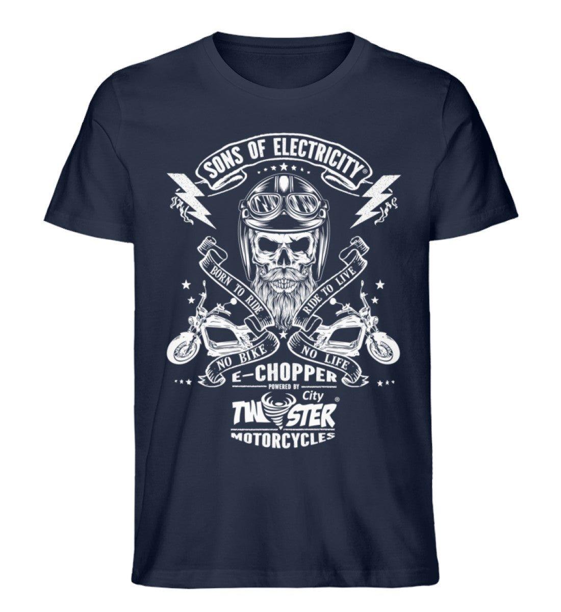 Organic Premium E-Chopper T-Shirt: SONS OF ELECTRICITY -