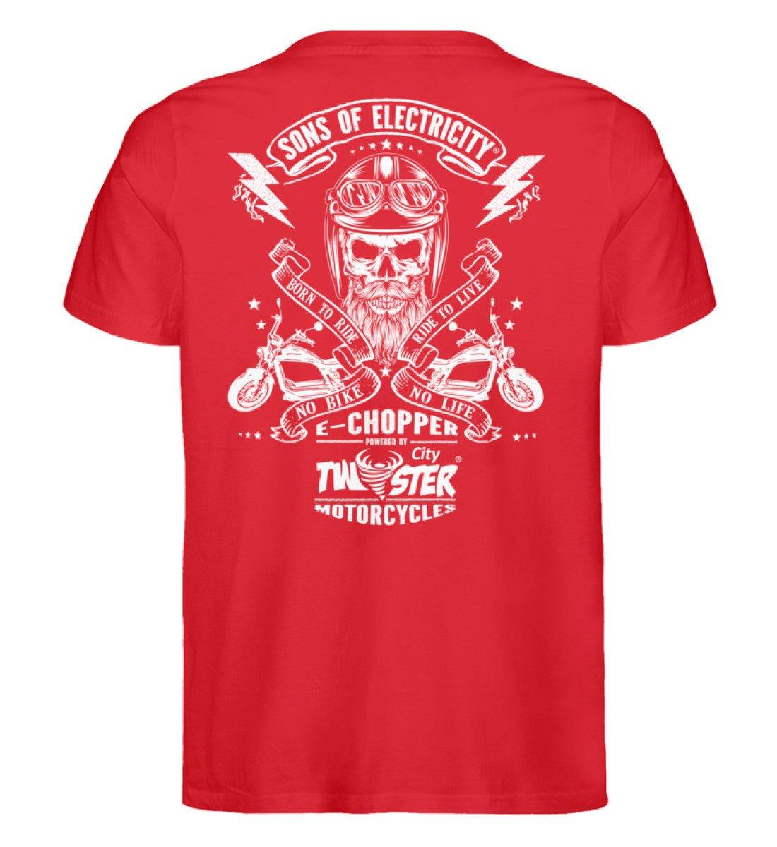 Organic Premium E-Chopper T-Shirt: SONS OF ELECTRICITY- Born