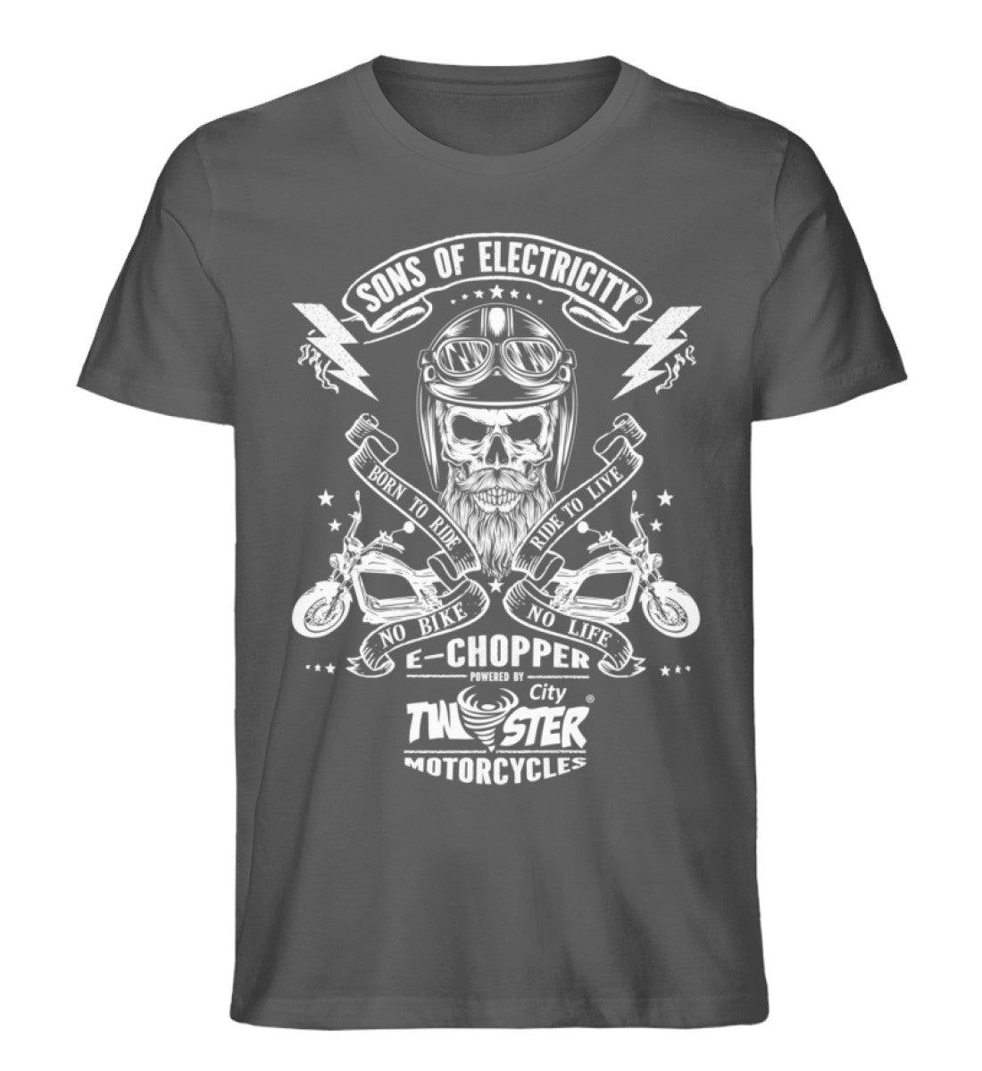 Organic Premium E-Chopper T-Shirt: SONS OF ELECTRICITY -