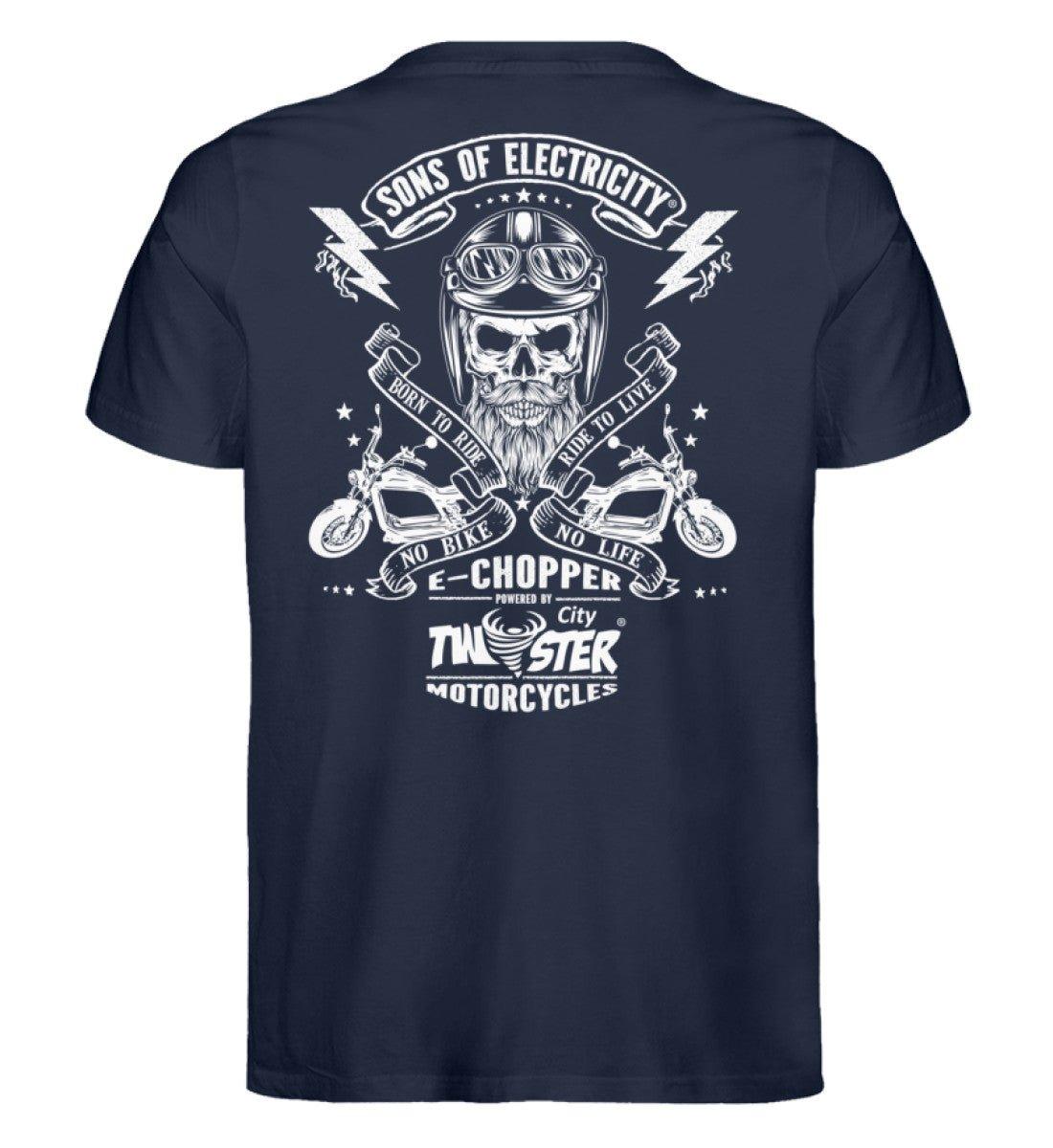 Organic Premium E-Chopper T-Shirt: SONS OF ELECTRICITY- Born