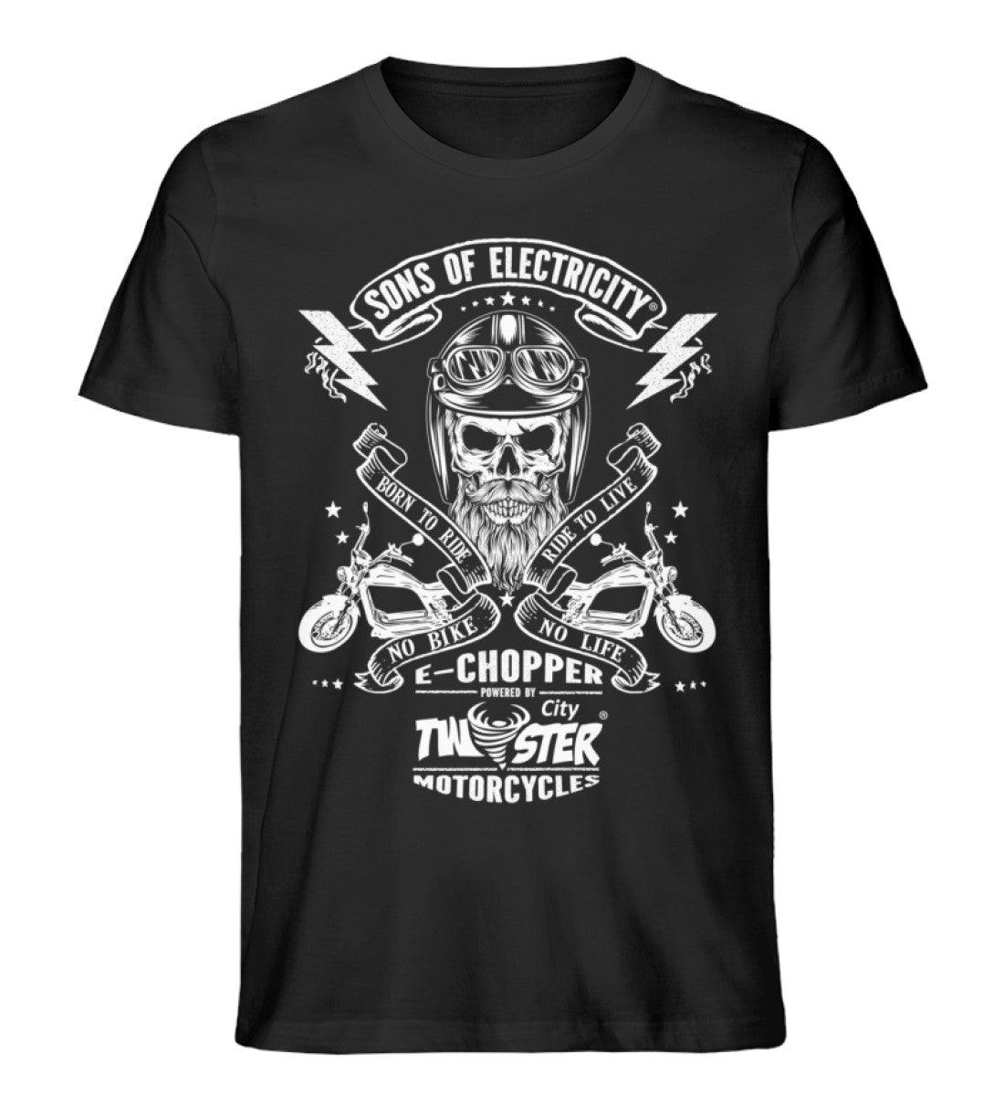 Organic Premium E-Chopper T-Shirt: SONS OF ELECTRICITY -