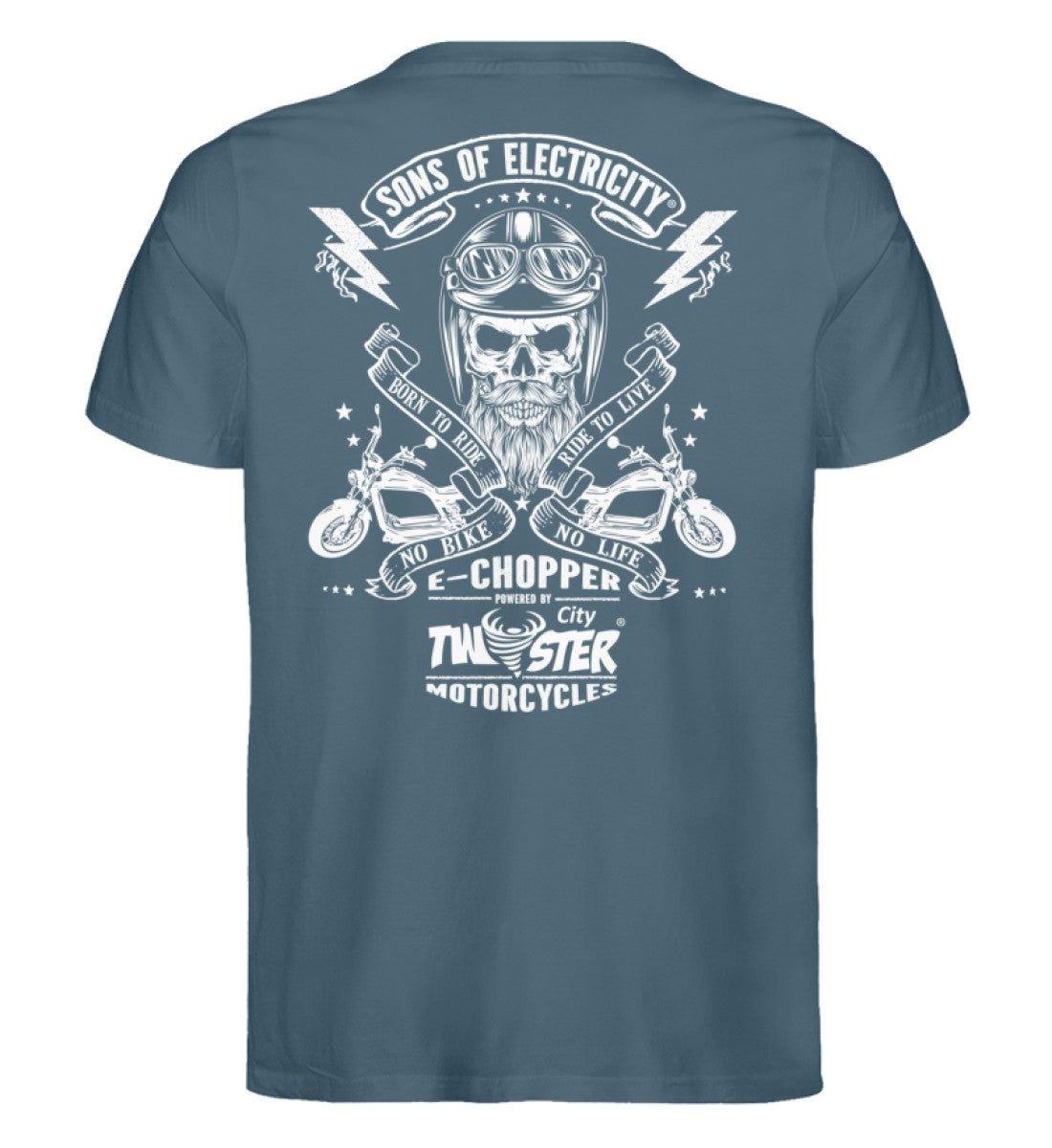 Organic Premium E-Chopper T-Shirt: SONS OF ELECTRICITY- Born