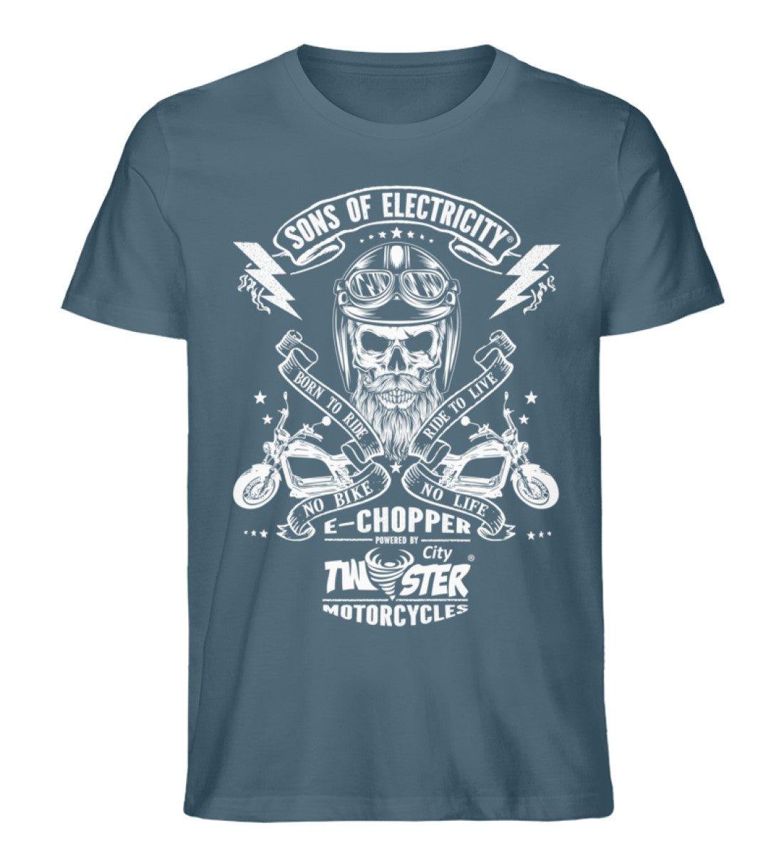 Organic Premium E-Chopper T-Shirt: SONS OF ELECTRICITY -