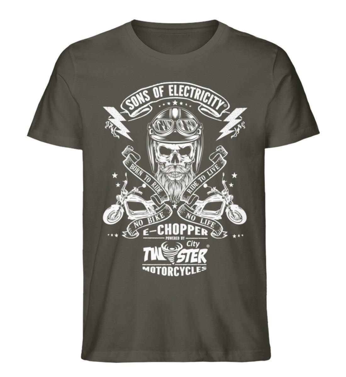 Organic Premium E-Chopper T-Shirt: SONS OF ELECTRICITY -