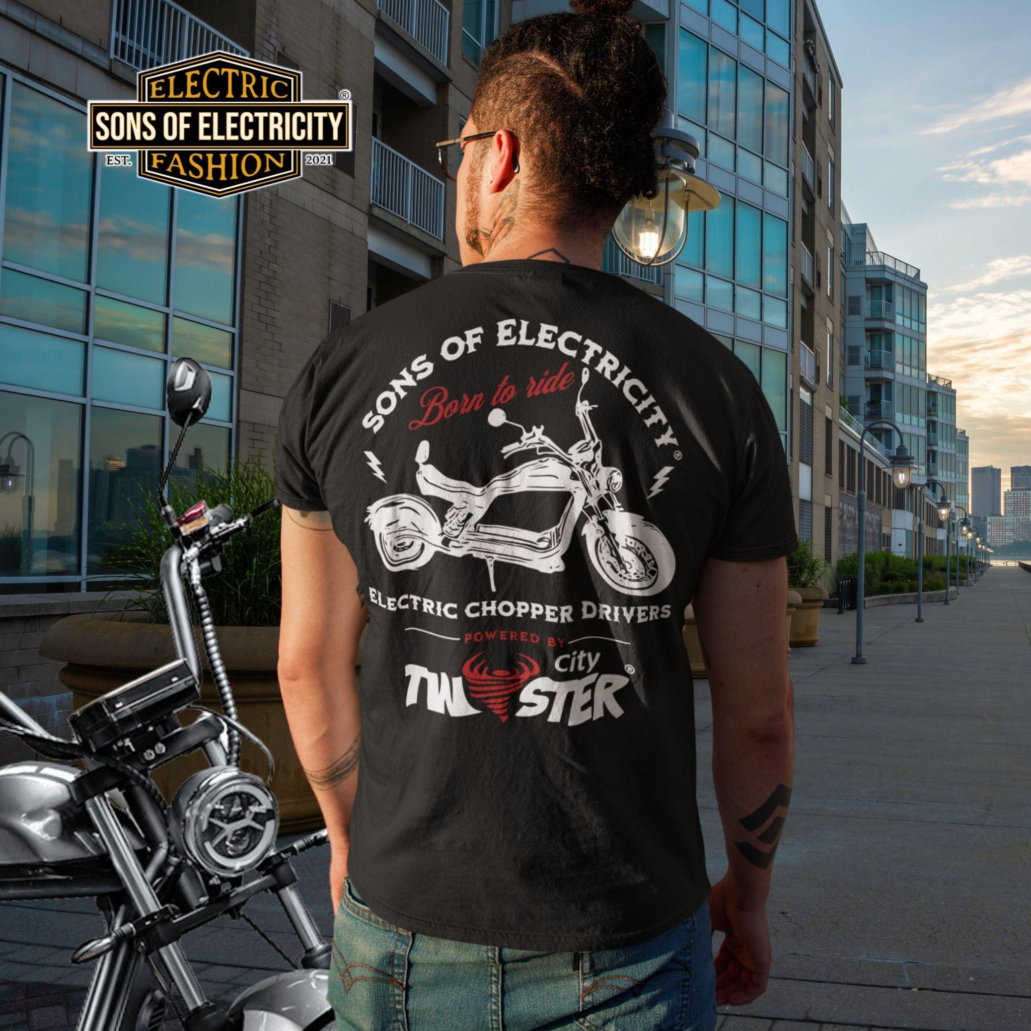 Organic Premium E-Chopper T-shirt: SONS OF ELECTRICITY -