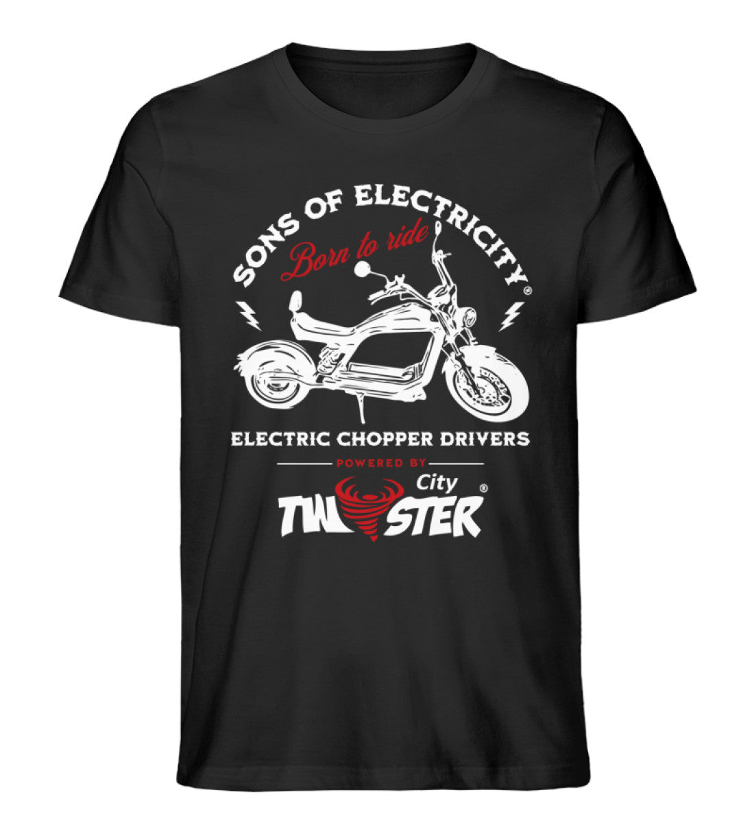 Organic Premium E-Chopper T-shirt: SONS OF ELECTRICITY -