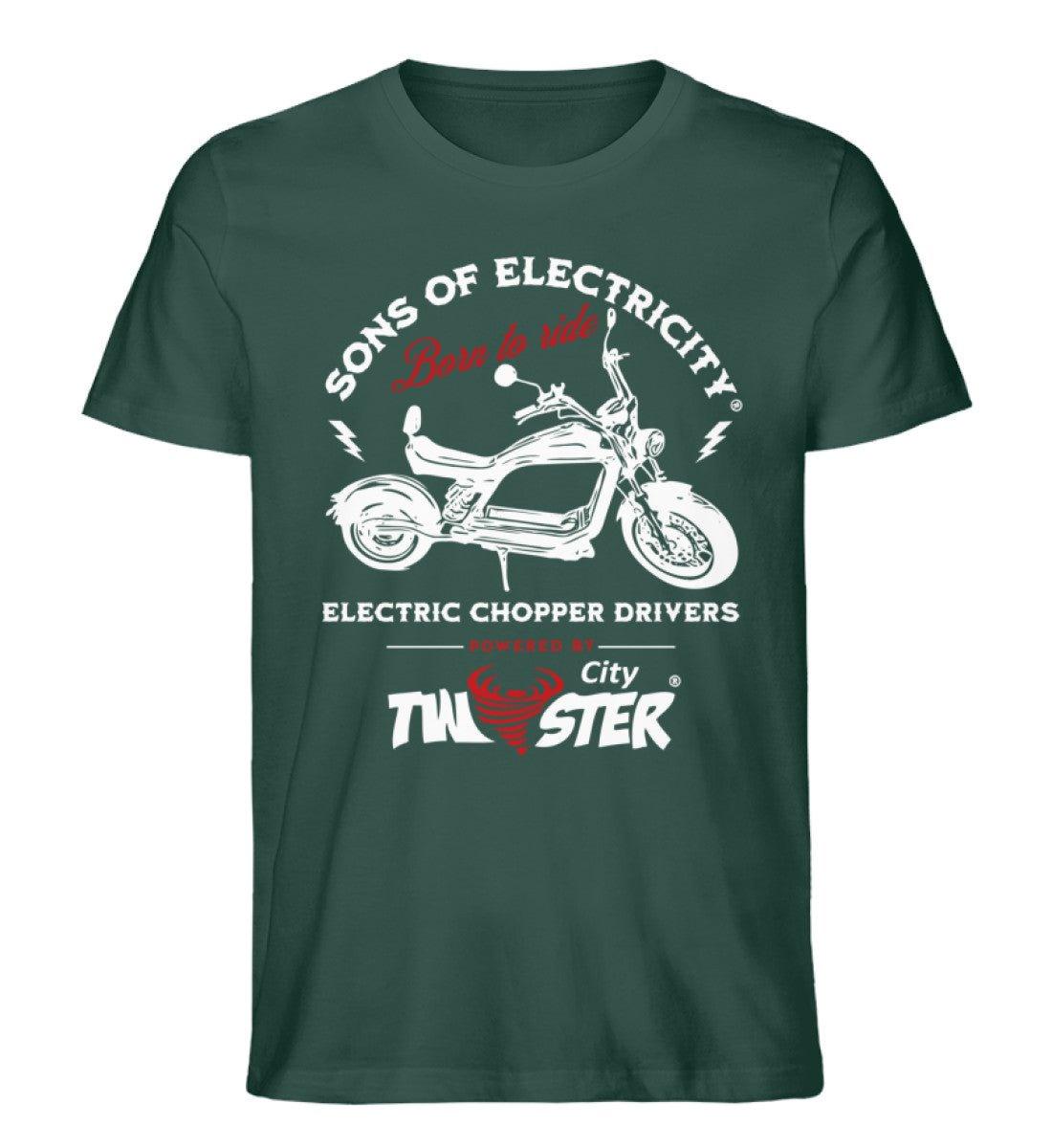 Organic Premium E-Chopper T-shirt: SONS OF ELECTRICITY -