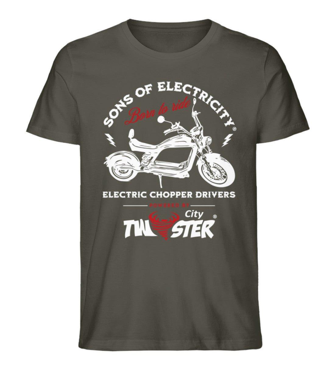 Organic Premium E-Chopper T-shirt: SONS OF ELECTRICITY -