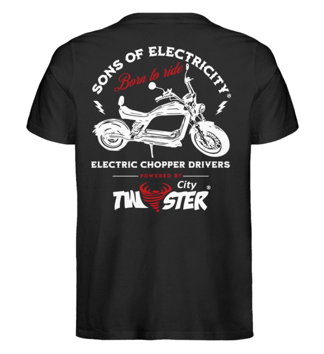 Organic Premium E-Chopper T-shirt: SONS OF ELECTRICITY -
