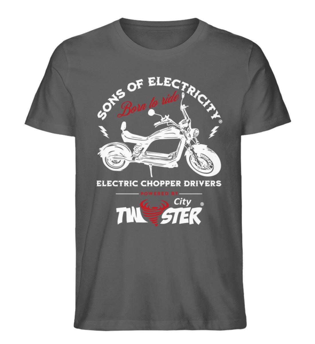 Organic Premium E-Chopper T-shirt: SONS OF ELECTRICITY -