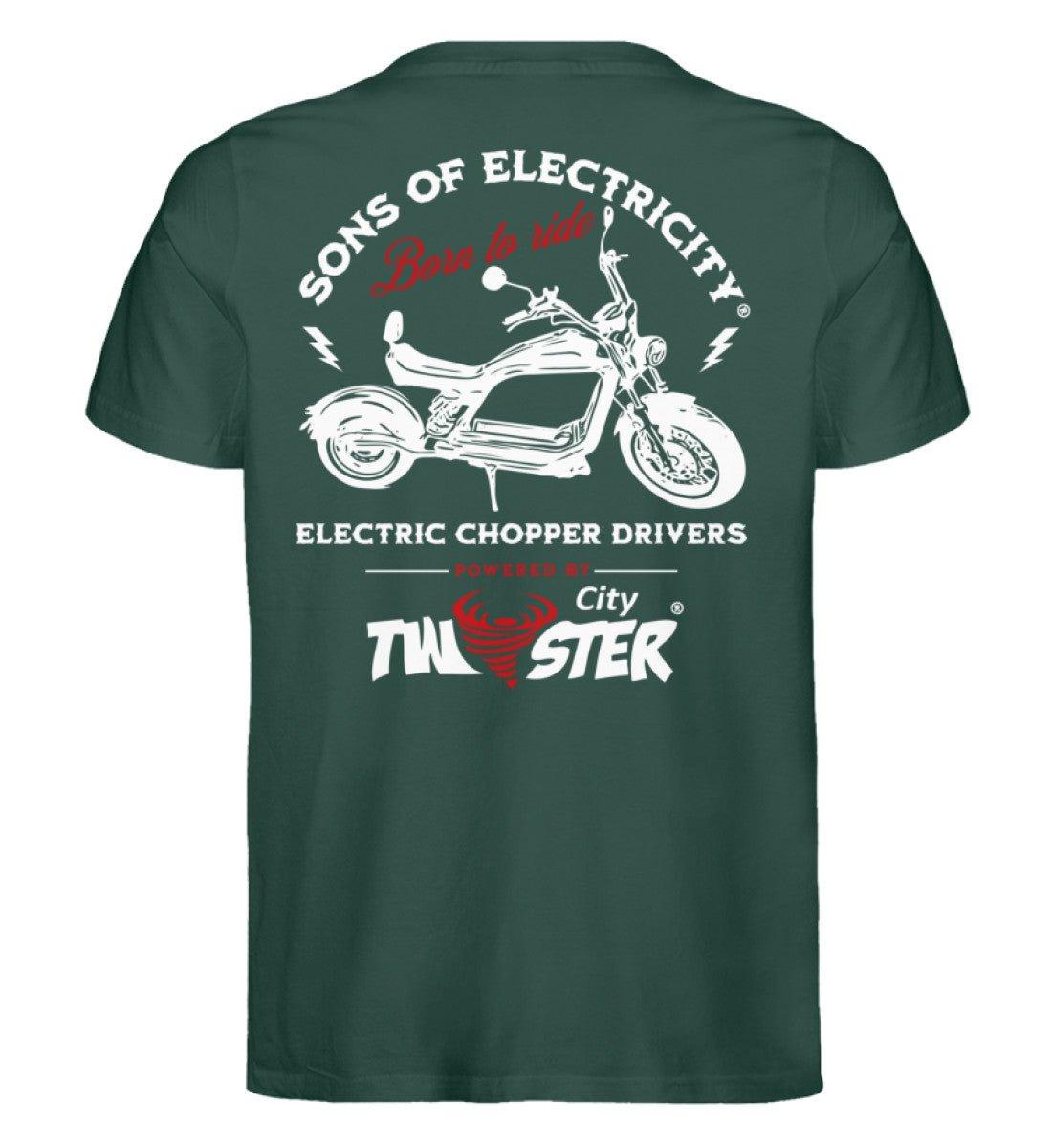 Organic Premium E-Chopper T-shirt: SONS OF ELECTRICITY -