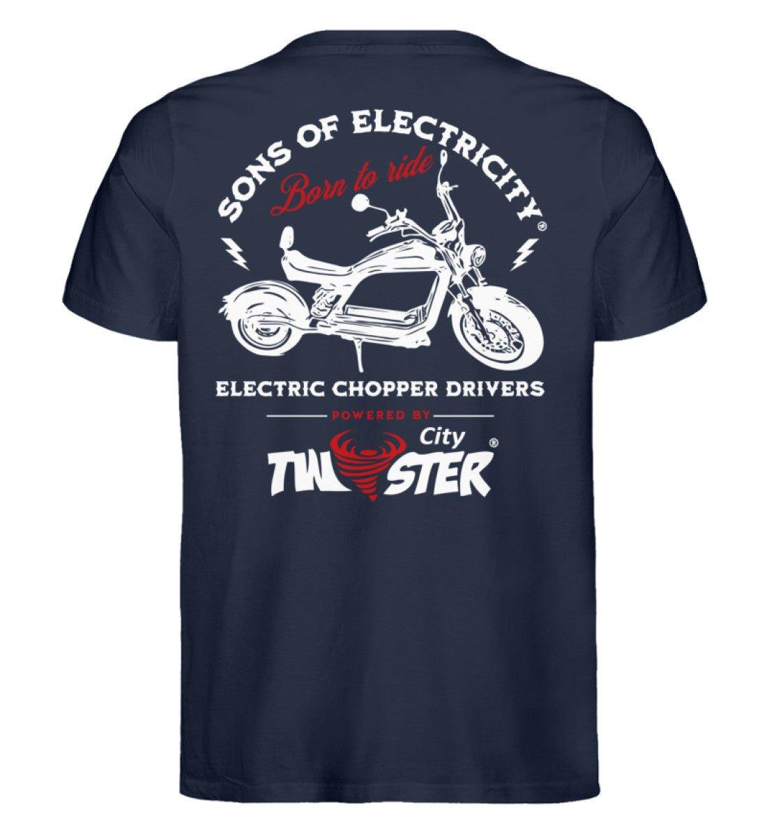 Organic Premium E-Chopper T-shirt: SONS OF ELECTRICITY -