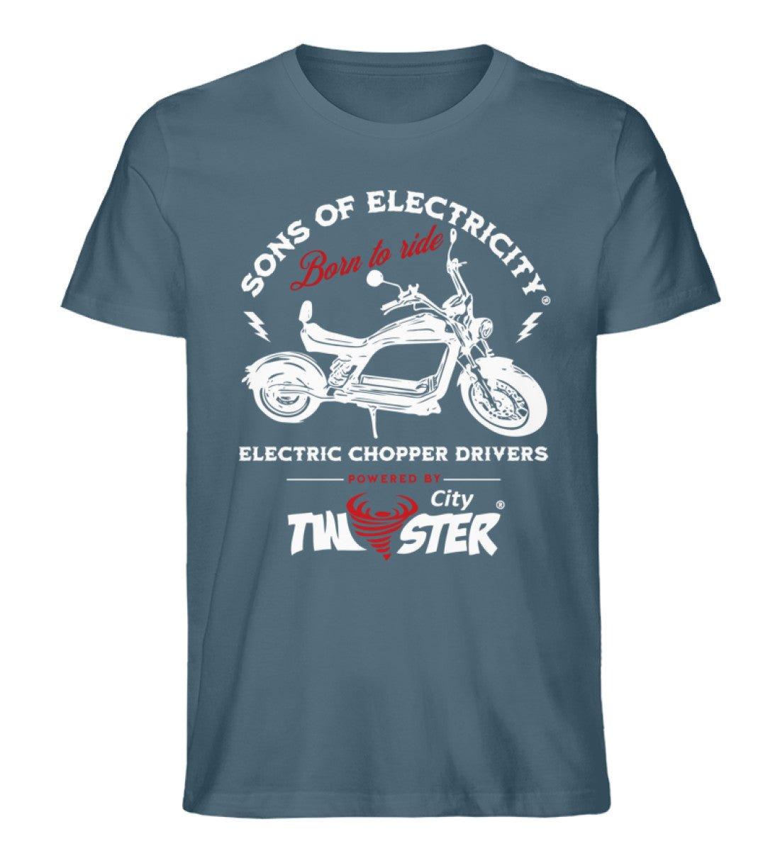 Organic Premium E-Chopper T-shirt: SONS OF ELECTRICITY -