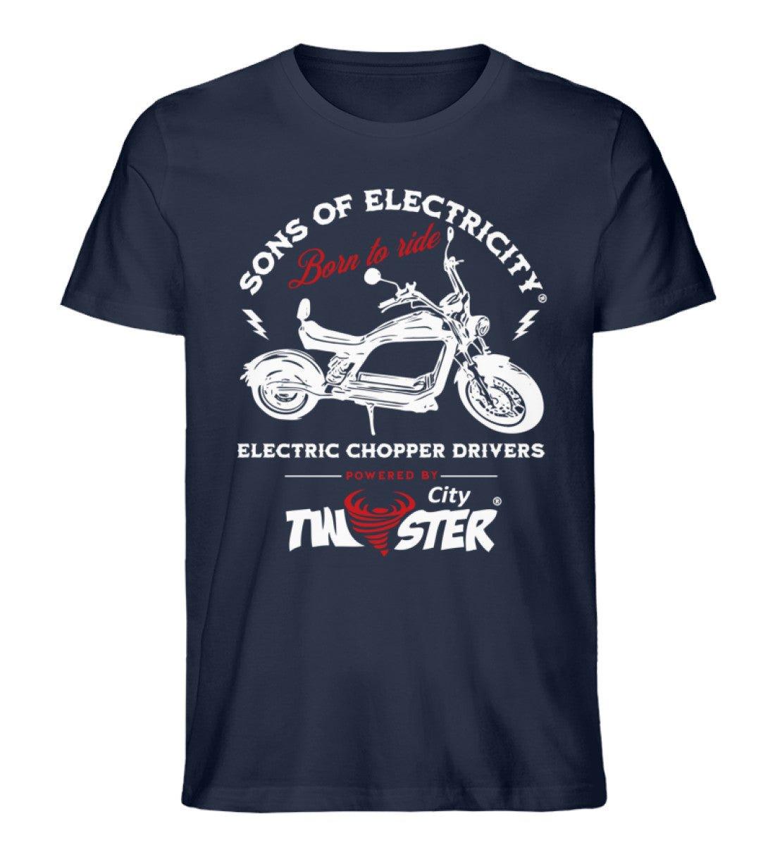 Organic Premium E-Chopper T-shirt: SONS OF ELECTRICITY -