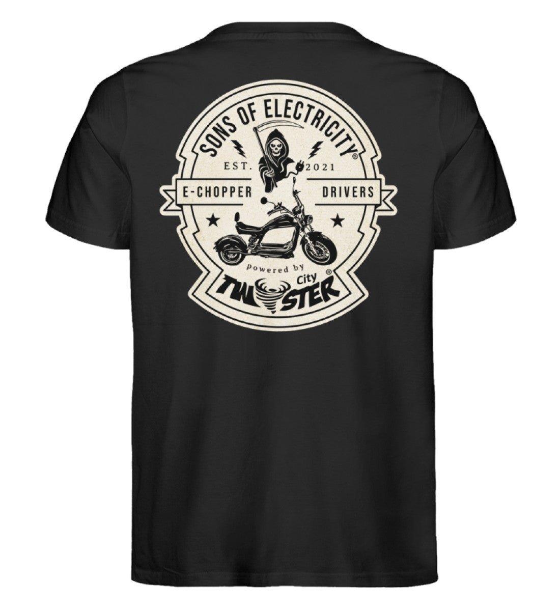 Organic Premium E-Chopper T-Shirt: SONS OF ELECTRICITY –