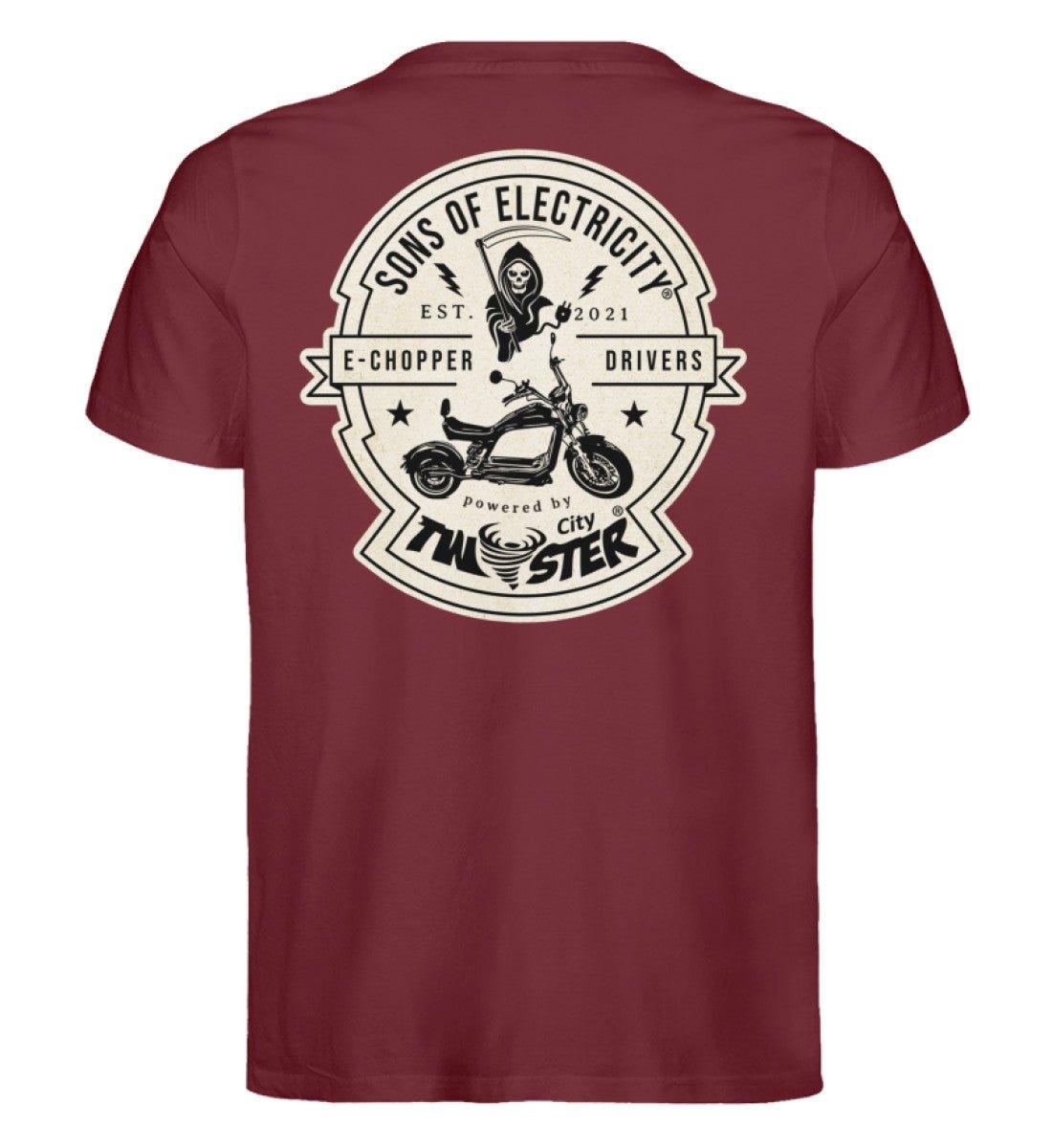 Organic Premium E-Chopper T-Shirt: SONS OF ELECTRICITY –