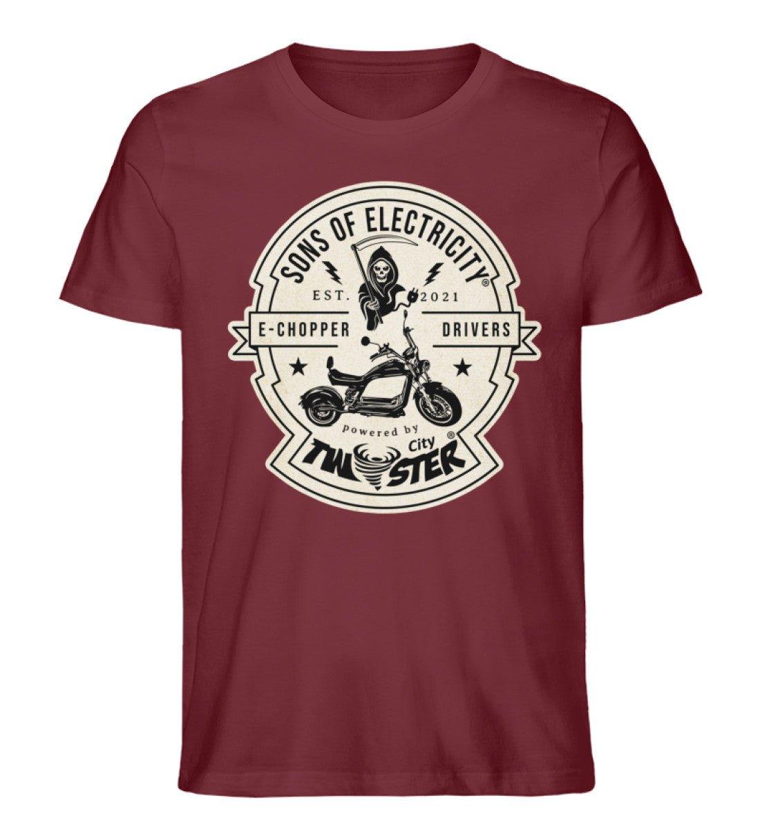 Organic Premium E-Chopper T-Shirt: SONS OF ELECTRICITY –
