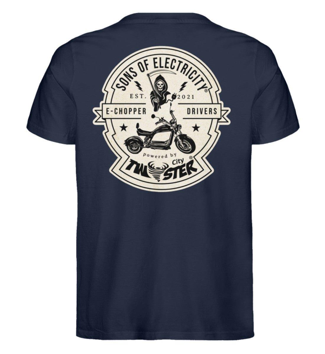 Organic Premium E-Chopper T-Shirt: SONS OF ELECTRICITY –