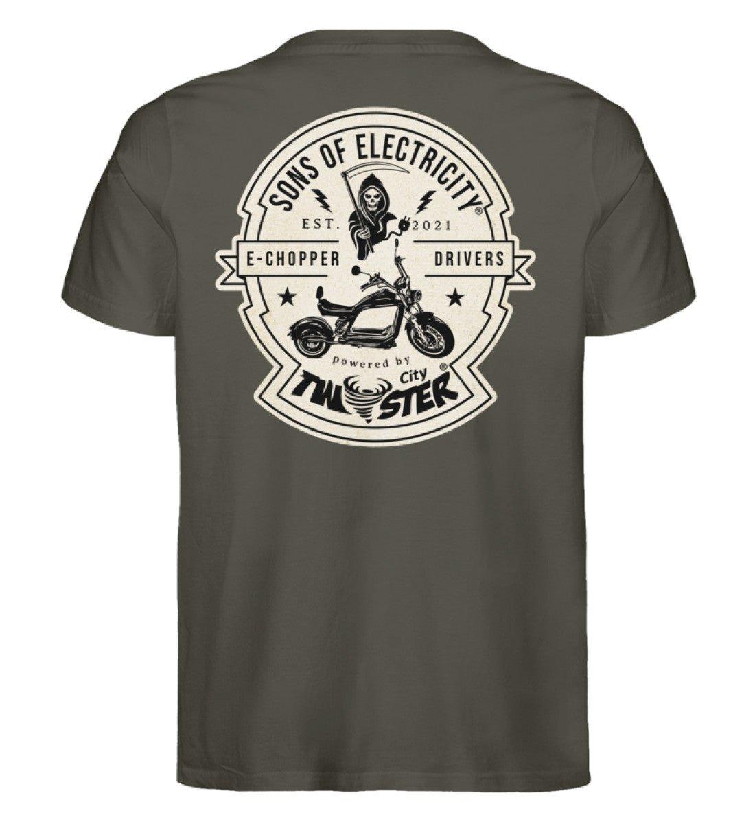 Organic Premium E-Chopper T-Shirt: SONS OF ELECTRICITY –