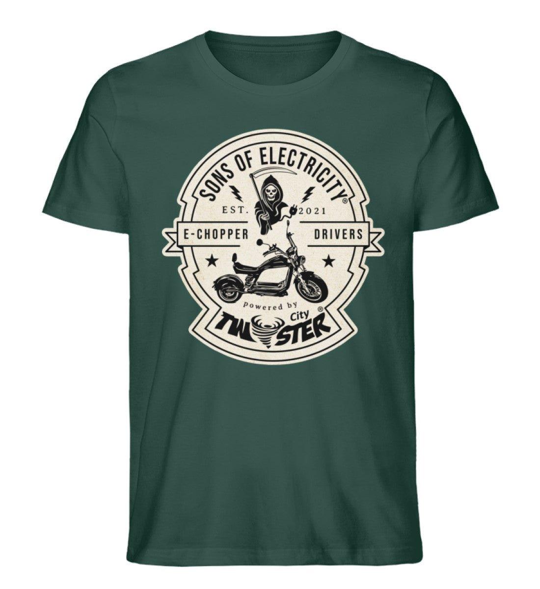 Organic Premium E-Chopper T-Shirt: SONS OF ELECTRICITY –