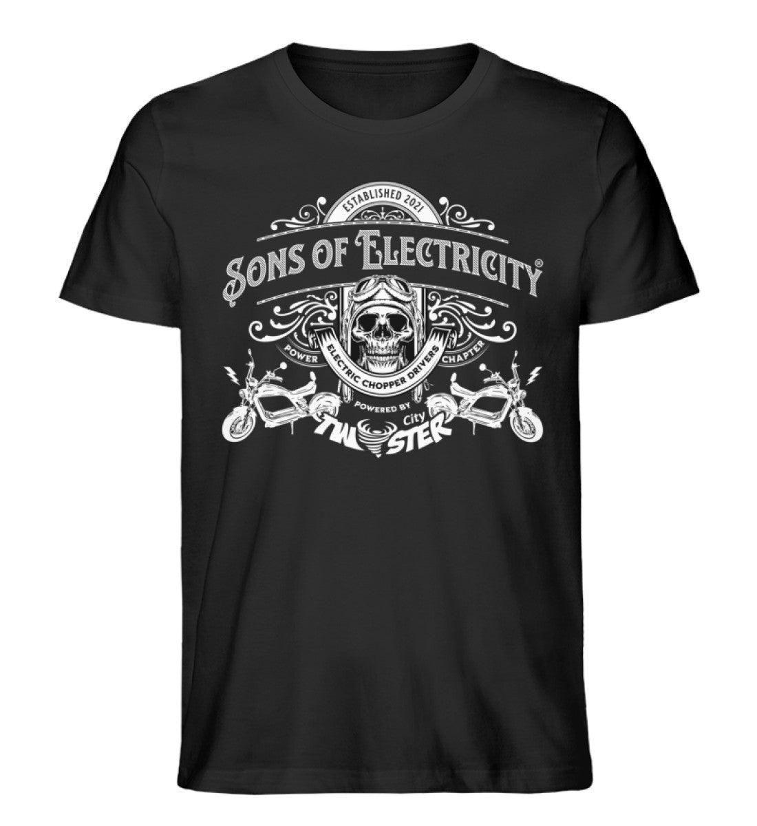 Organic Premium E-Chopper T-Shirt: SONS OF ELECTRICITY –