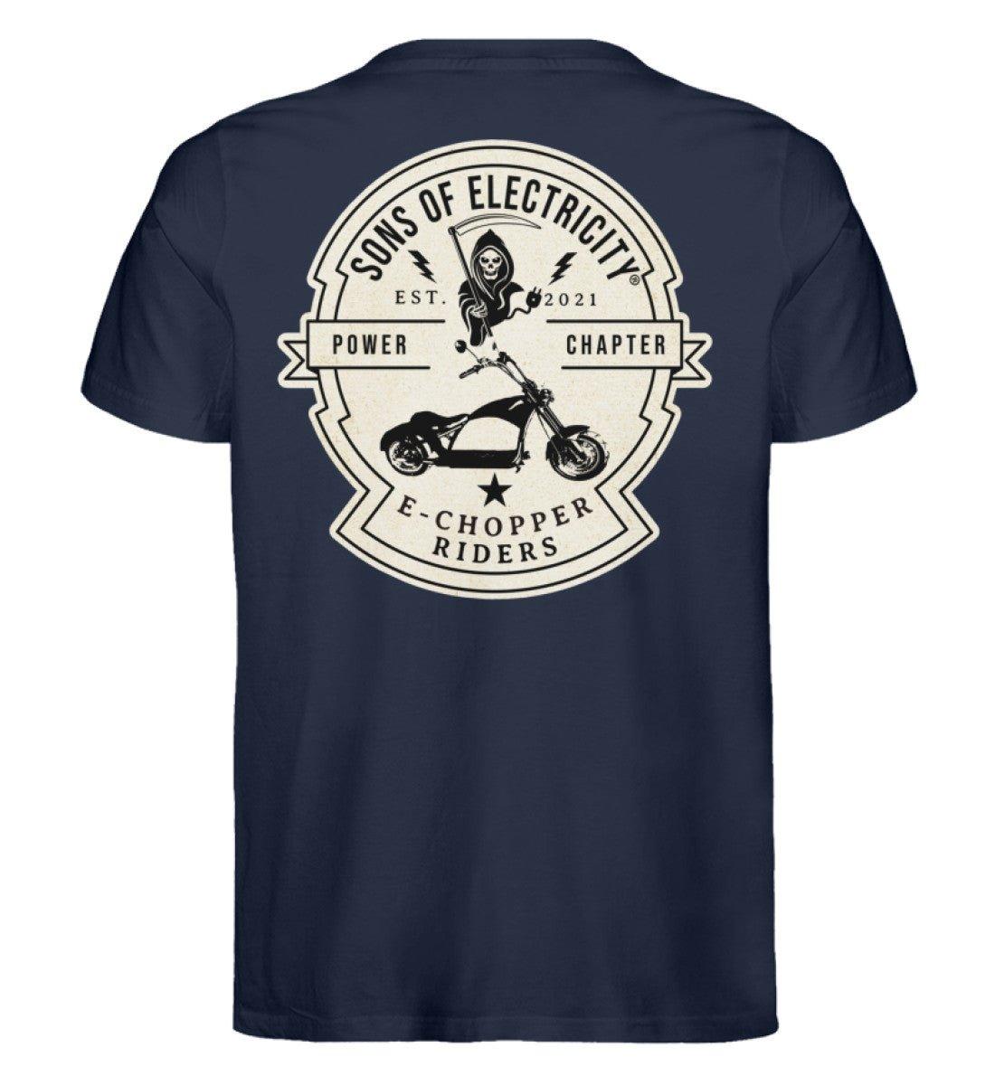 Organic Premium E-Chopper (1) T-Shirt: SONS OF ELECTRICITY -