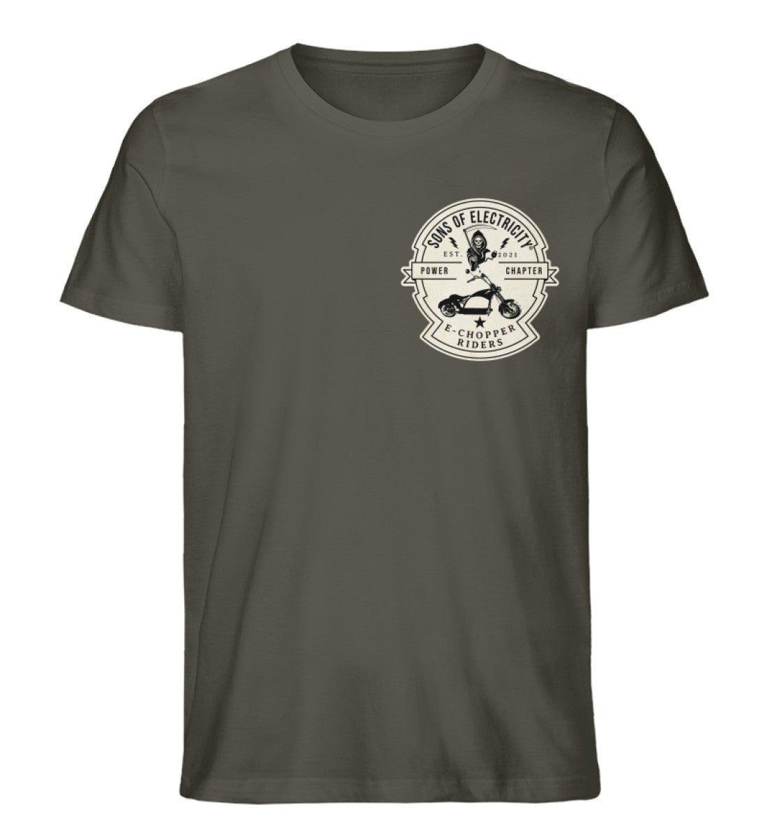 Organic Premium E-Chopper (1) T-Shirt: SONS OF ELECTRICITY -