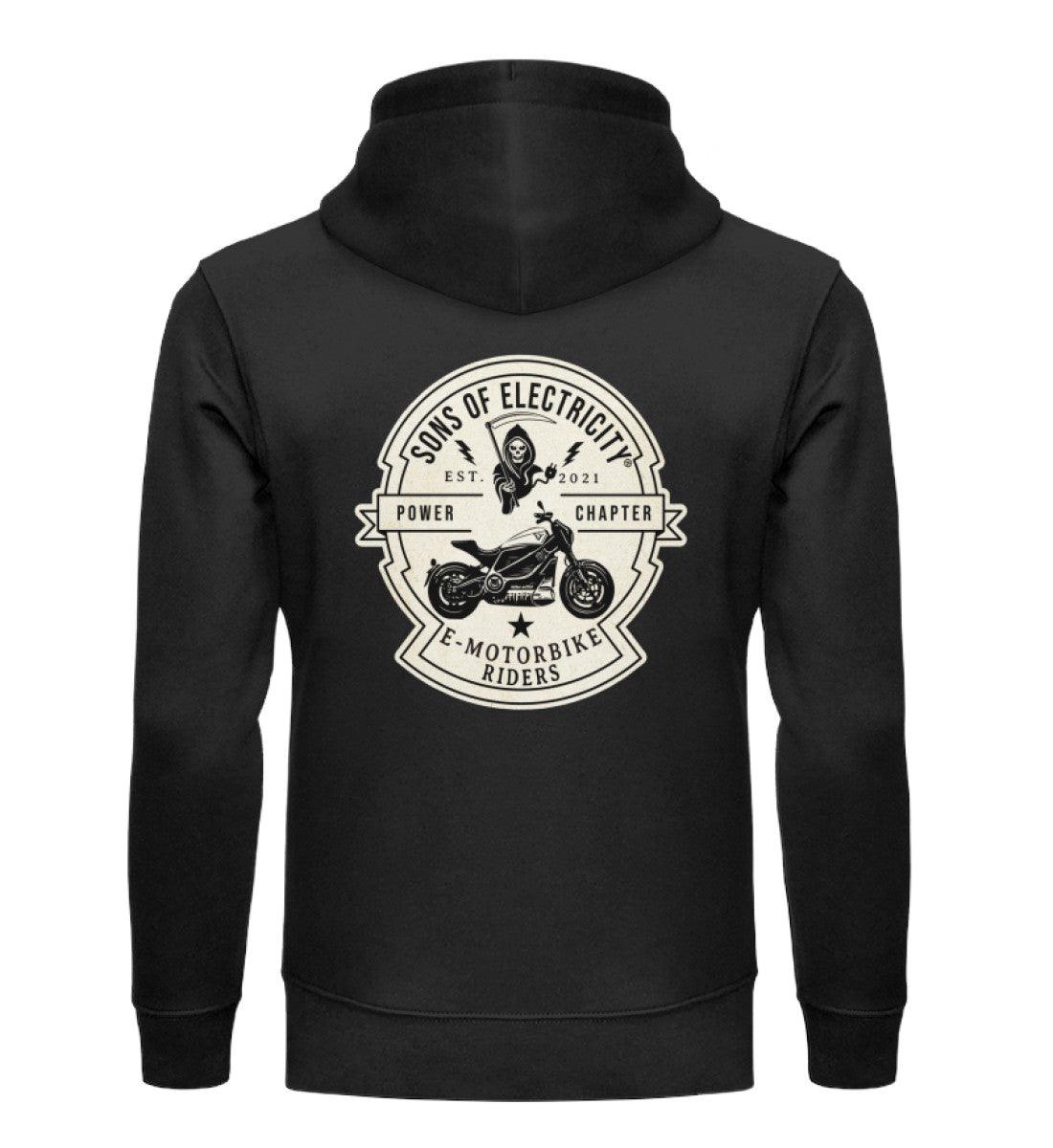Organic Premium E-Motorrad Hoodie: SONS OF ELECTRICITY -