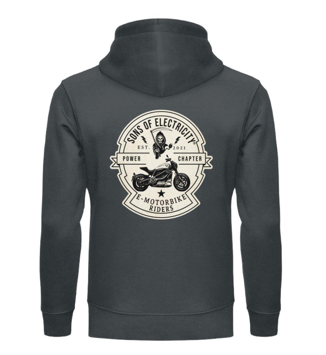 Organic Premium E-Motorrad Hoodie: SONS OF ELECTRICITY -