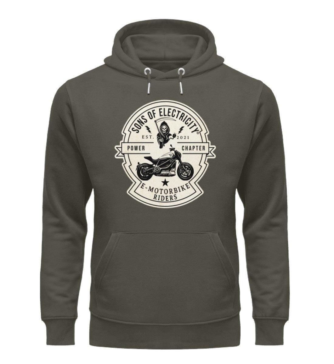 Organic Premium E-Motorrad Hoodie: SONS OF ELECTRICITY -