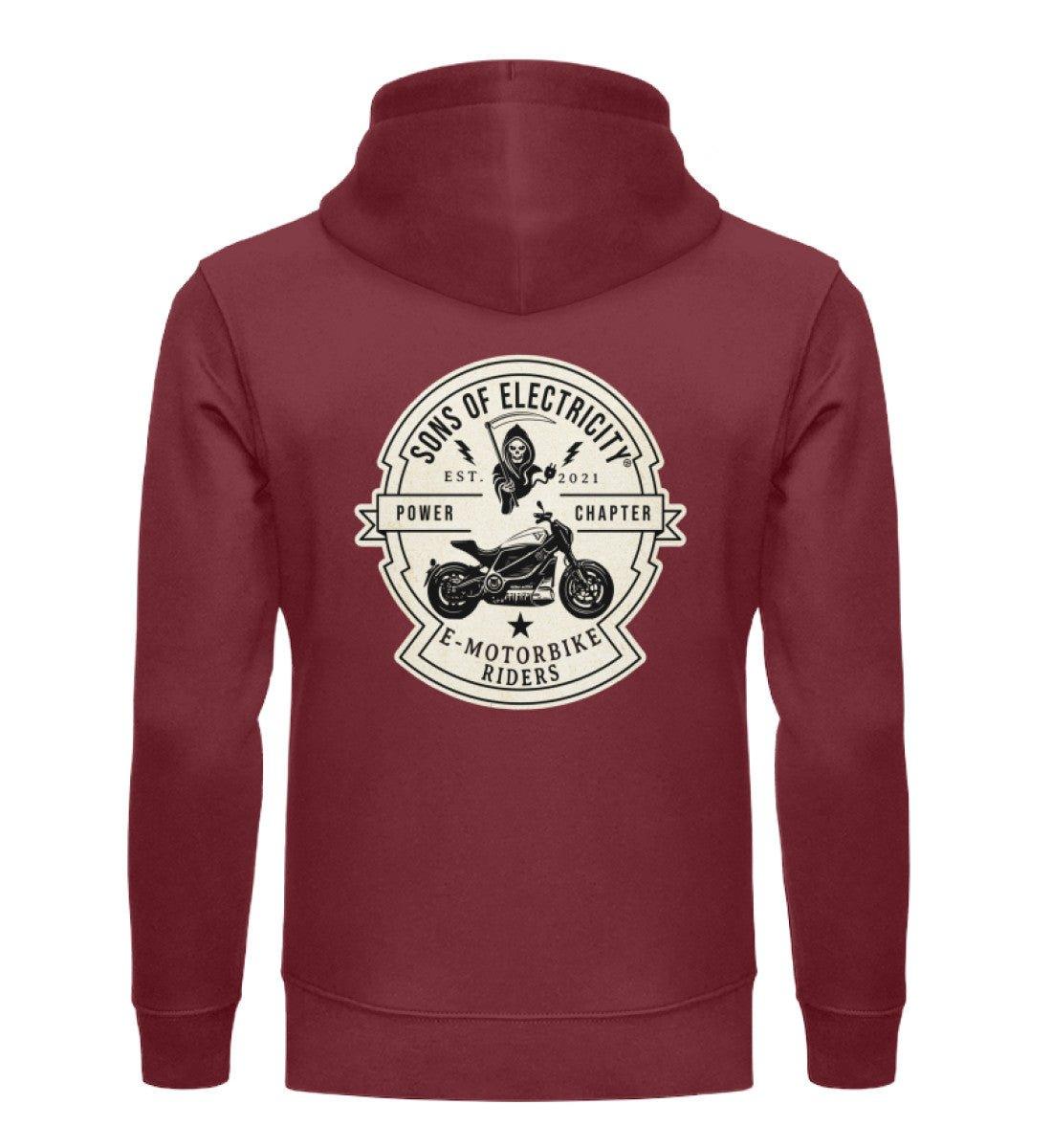 Organic Premium E-Motorrad Hoodie: SONS OF ELECTRICITY -