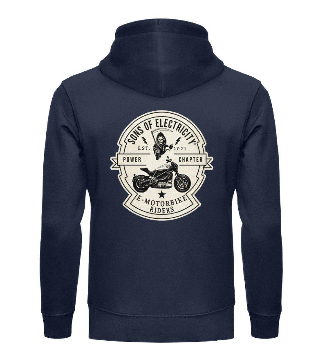 Organic Premium E-Motorrad Hoodie: SONS OF ELECTRICITY -