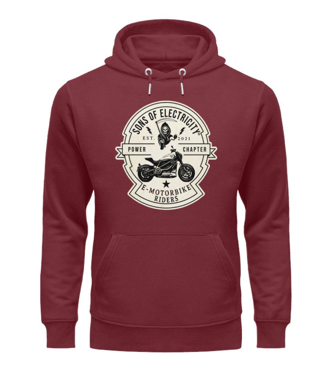 Organic Premium E-Motorrad Hoodie: SONS OF ELECTRICITY -