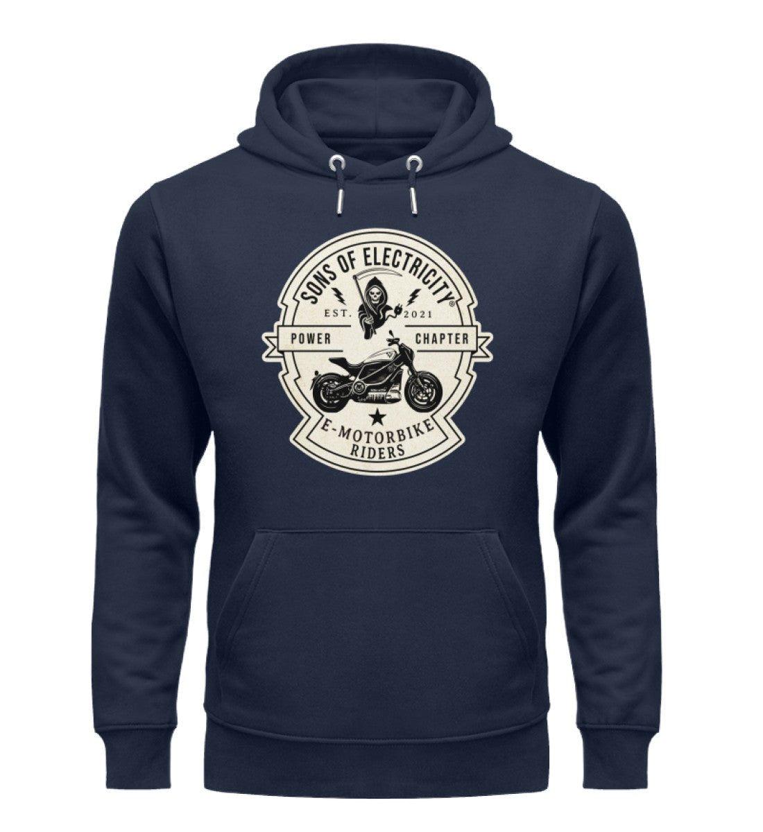 Organic Premium E-Motorrad Hoodie: SONS OF ELECTRICITY -