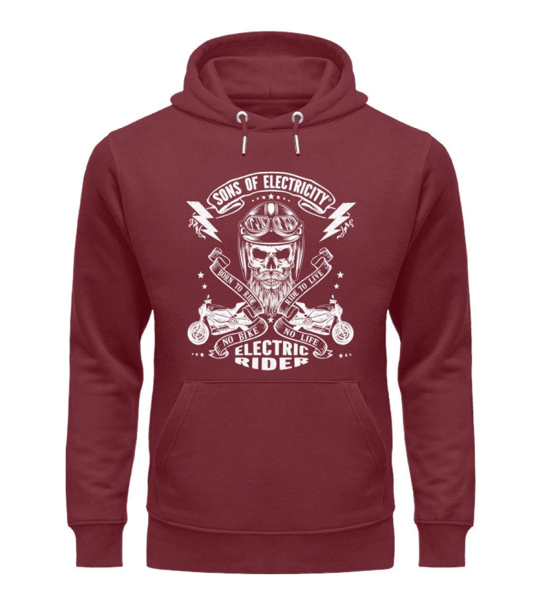 Organic Premium E-Motorrad Hoodie: SONS OF ELECTRICITY