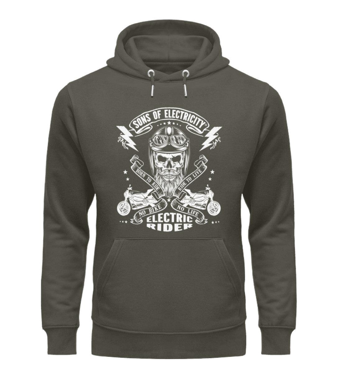 Organic Premium E-Motorrad Hoodie: SONS OF ELECTRICITY