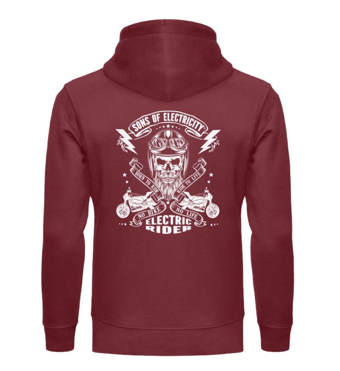 Organic Premium E-Motorrad Hoodie: SONS OF ELECTRICITY