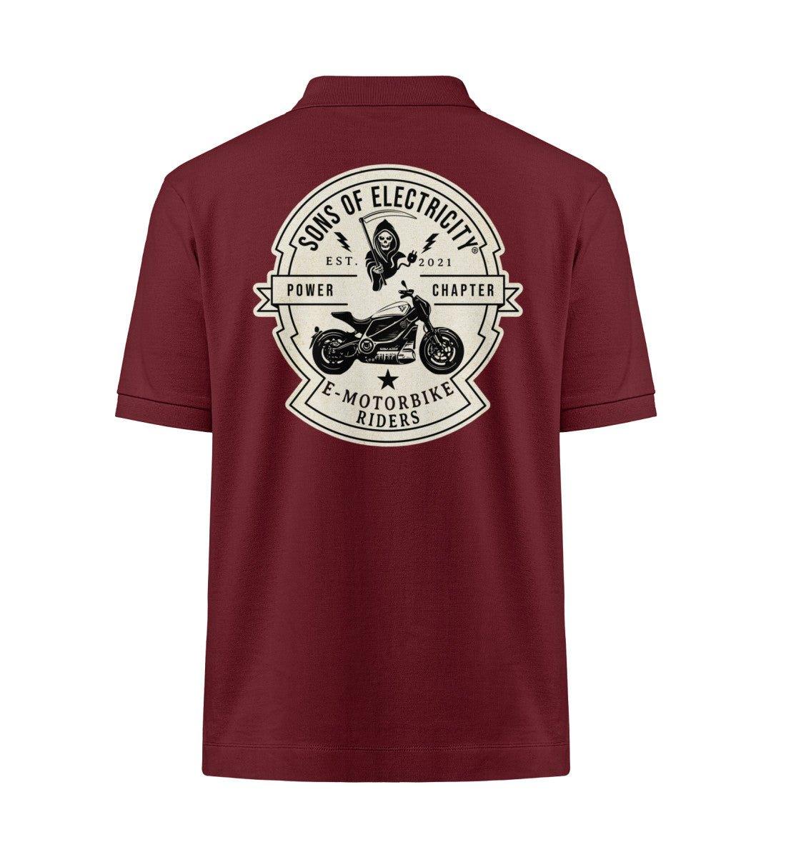 Organic Premium E-Motorrad Polo-Shirt: SONS OF ELECTRICITY -