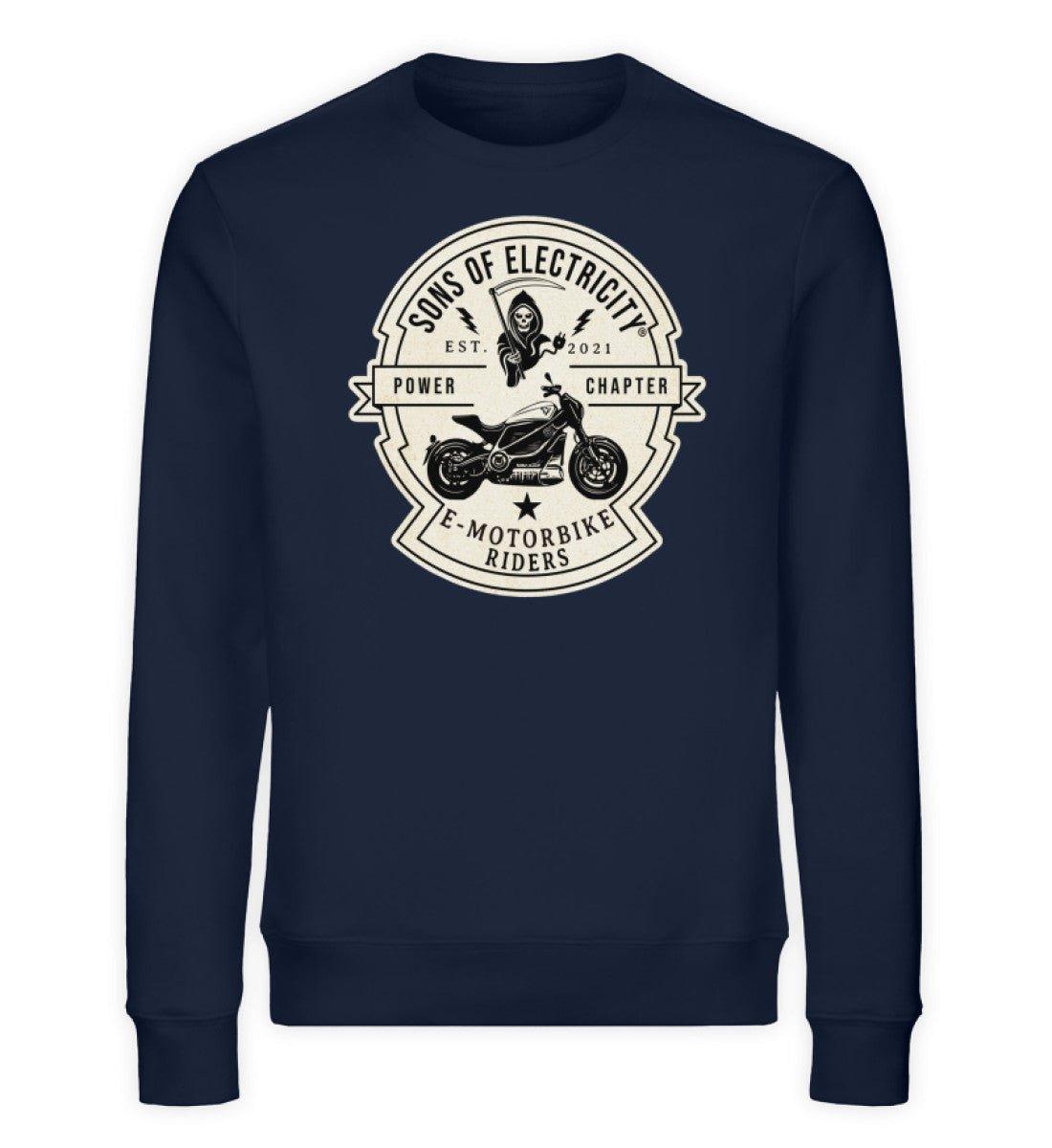 Organic Premium E-Motorrad Sweatshirt: SONS OF ELECTRICITY -