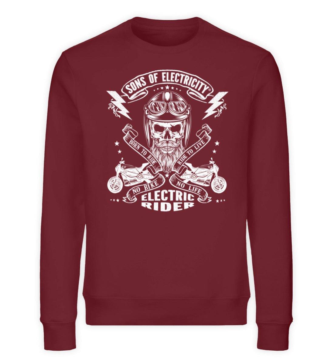 Organic Premium E-Motorrad Sweatshirt: SONS OF ELECTRICITY