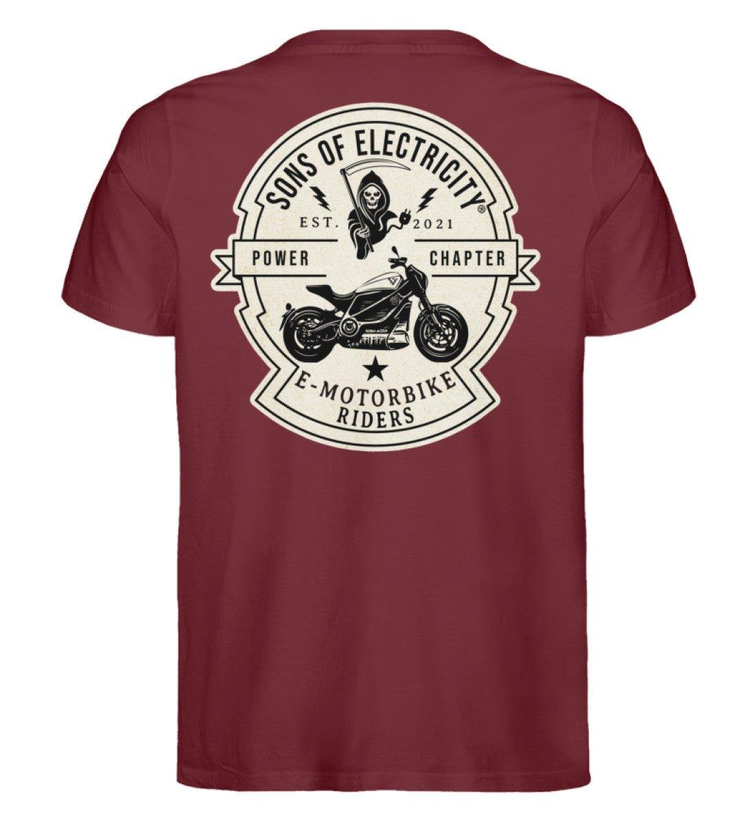 Organic Premium E-Motorrad T-Shirt: SONS OF ELECTRICITY -