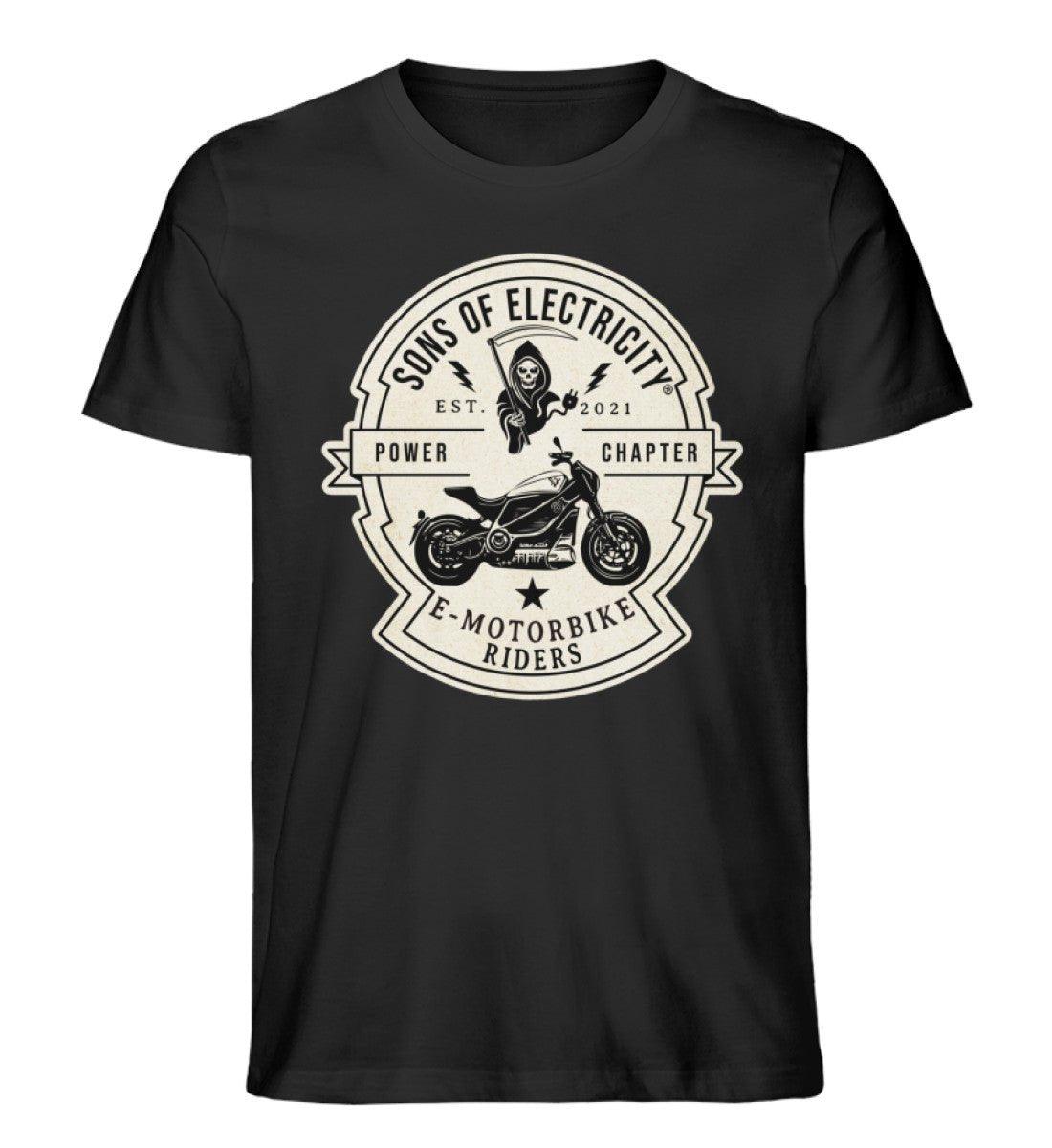 Organic Premium E-Motorrad T-Shirt: SONS OF ELECTRICITY -