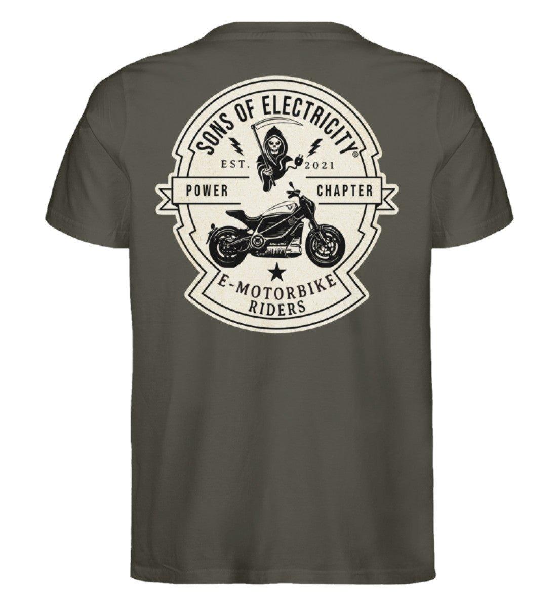 Organic Premium E-Motorrad T-Shirt: SONS OF ELECTRICITY -