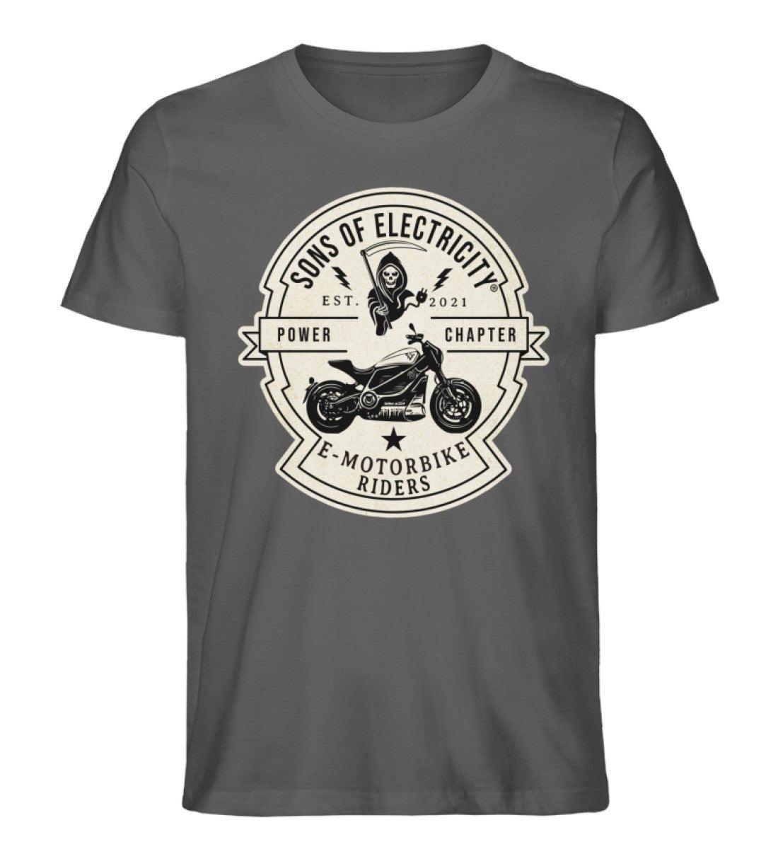 Organic Premium E-Motorrad T-Shirt: SONS OF ELECTRICITY -