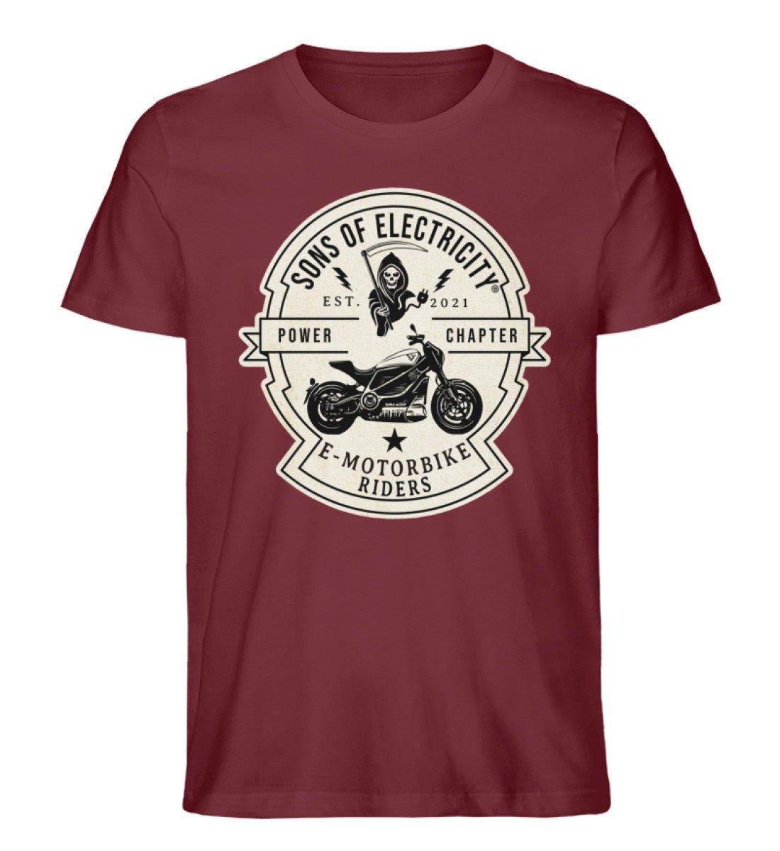 Organic Premium E-Motorrad T-Shirt: SONS OF ELECTRICITY -