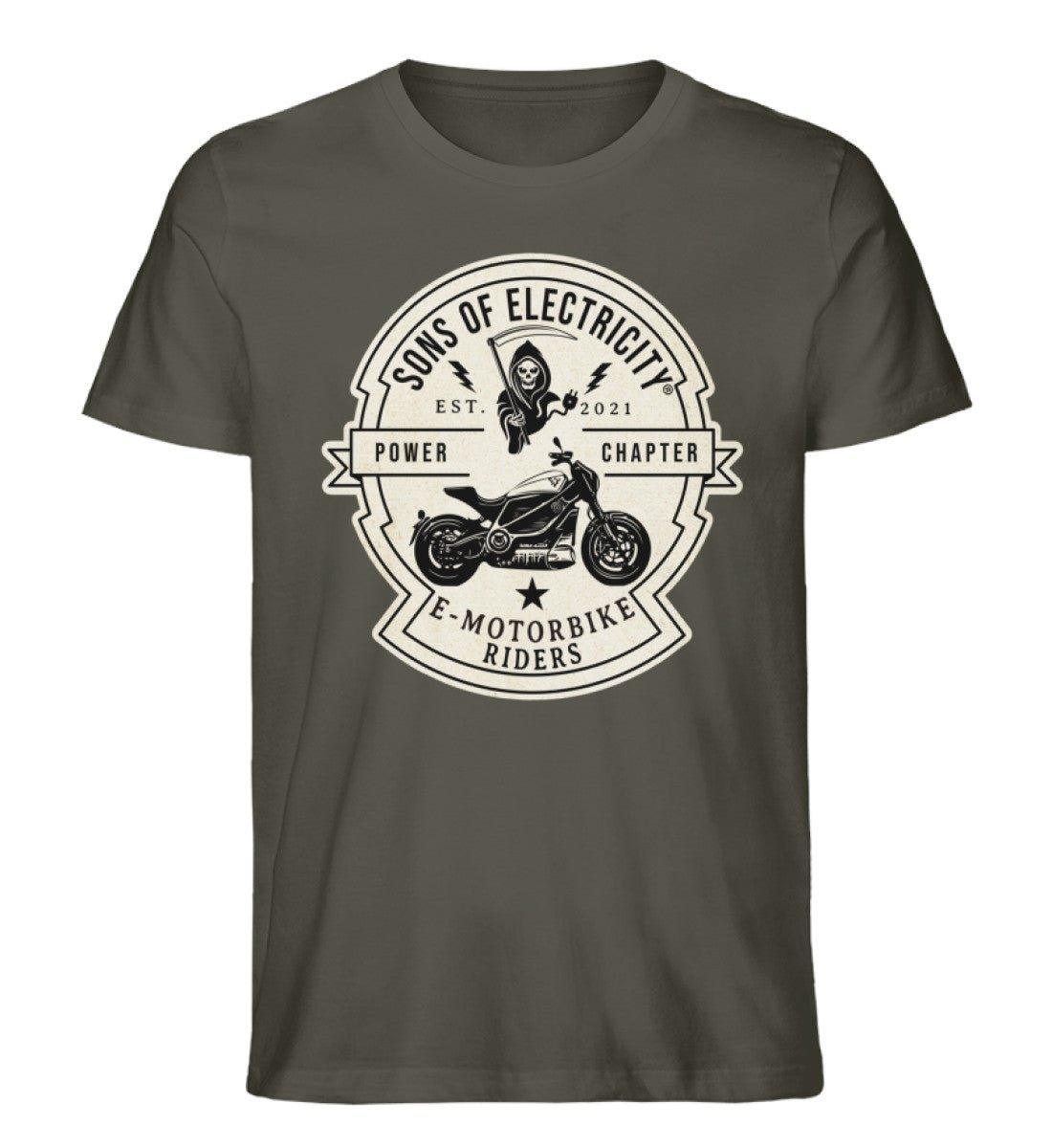 Organic Premium E-Motorrad T-Shirt: SONS OF ELECTRICITY -